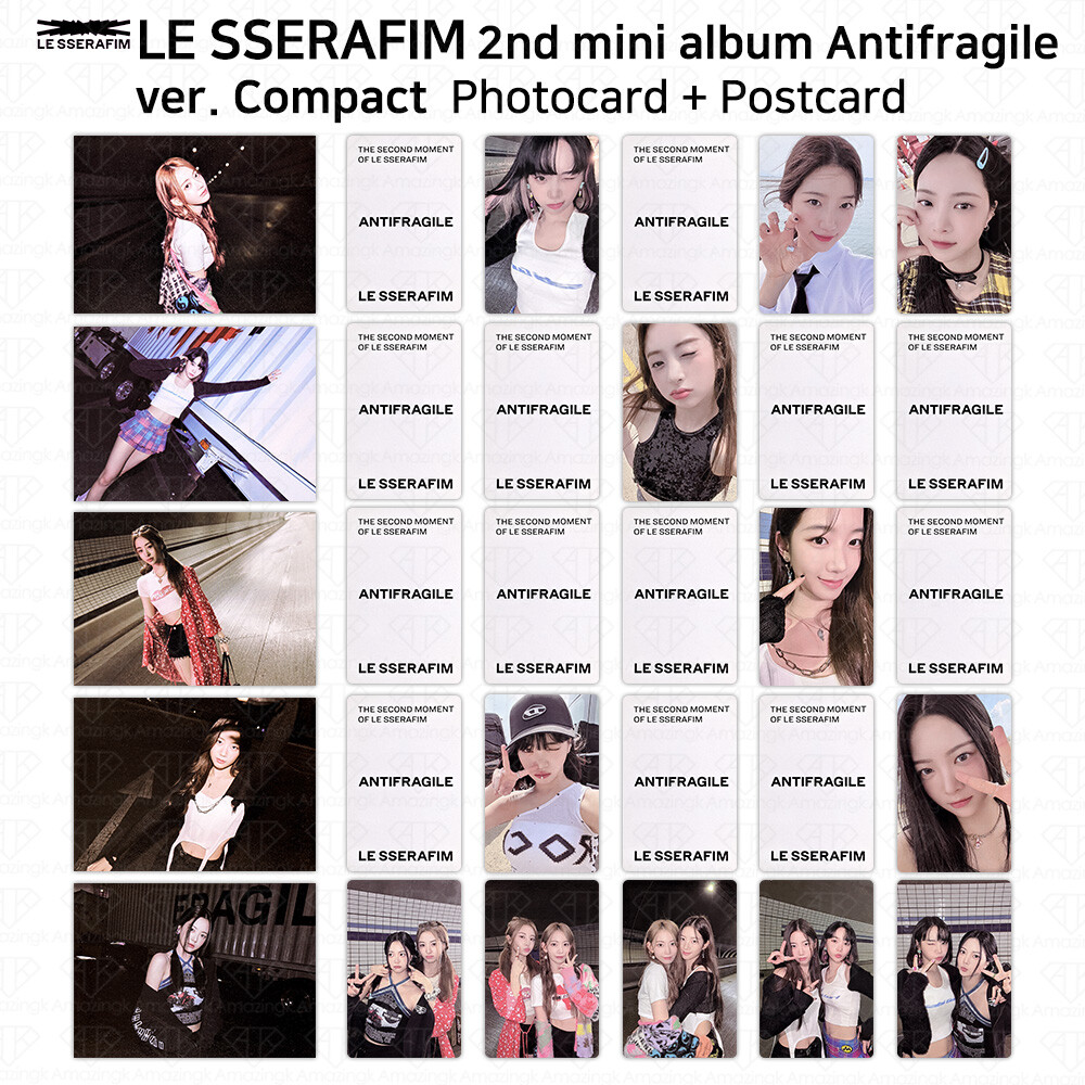 Le Sserafim 2nd Mini Album Antifragile Official Photocard Postcard