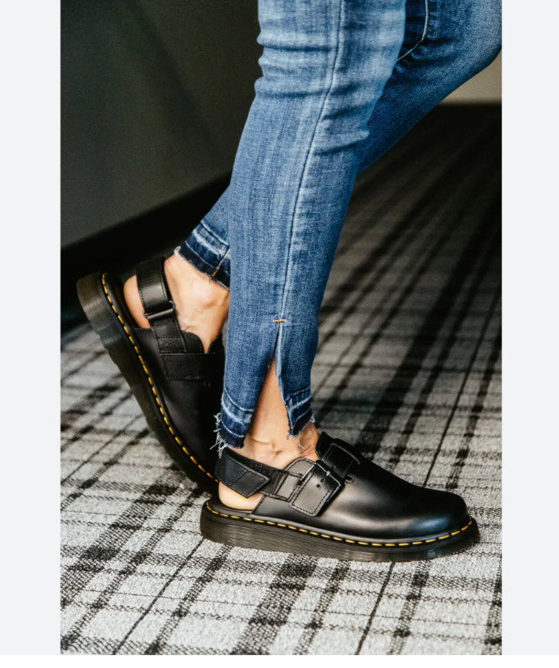 Dr. Martens JORGE II Black Brando SLINGBACK MULES MSRP$170