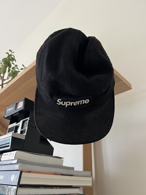 SUPREME Loro Piana Capolavoro Wool Camp Hat Cap Black Box Logo