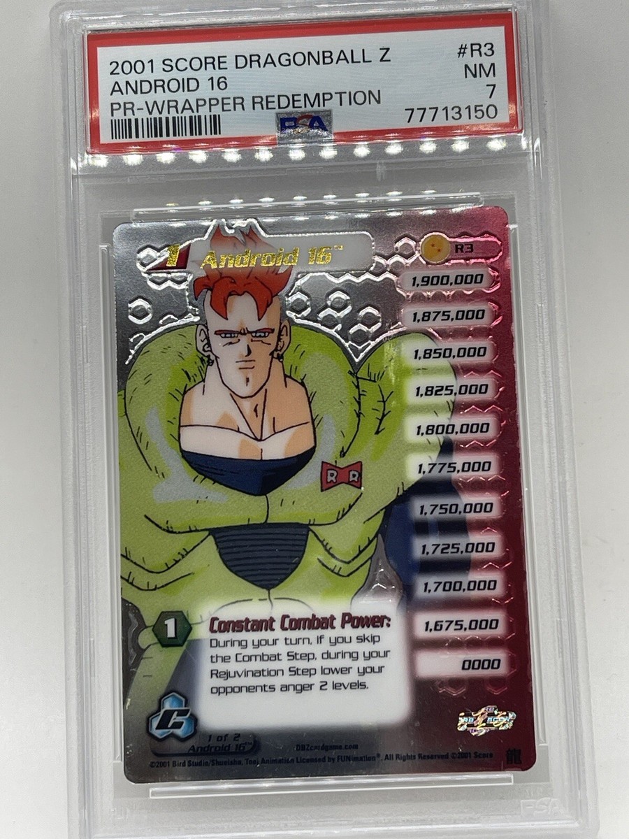 Android 16 PSA 7 NM 2001 Score Hi-Tech Foil R3 Promo Dragon Ball Z