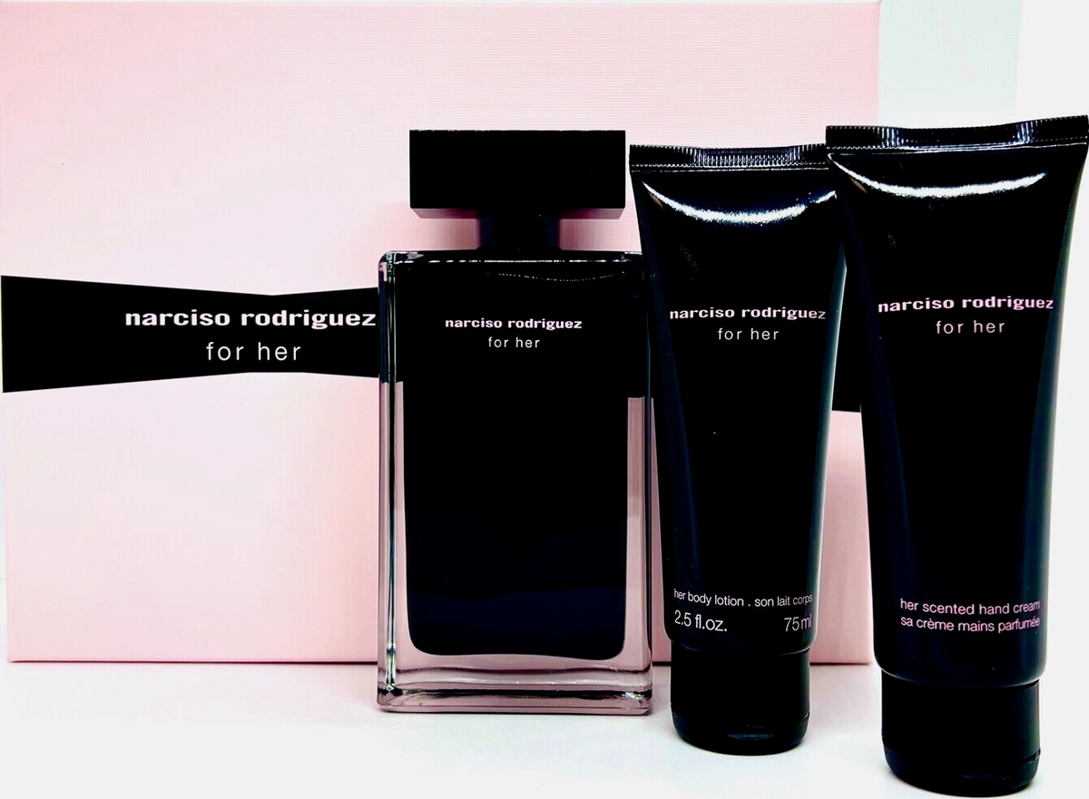 NARCISO RODRIGUES FOR HER 3 PCS GIFT SET EDT, BODY LOTION, SCENTED