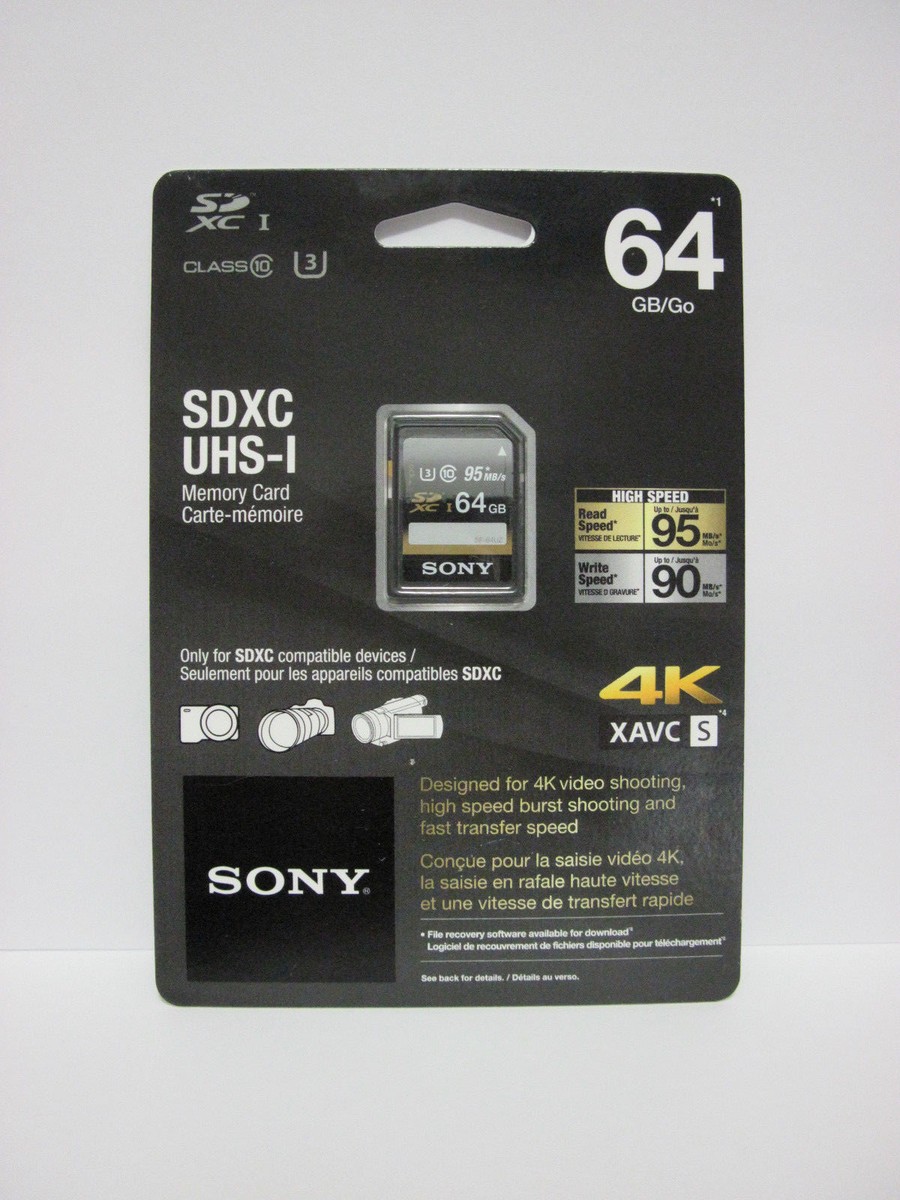 Sony 64GB FS XAVC S RX100 VII 4K HD SD card for Sony RX100 VII VI