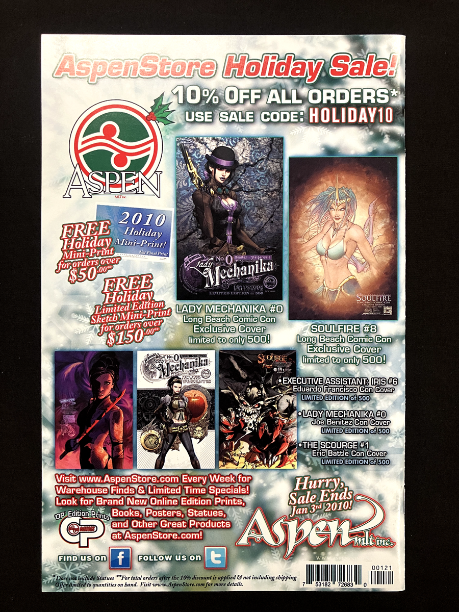 Lady Mechanika #1 J. Scott Campbell Variant Aspen Comics Jan 2011