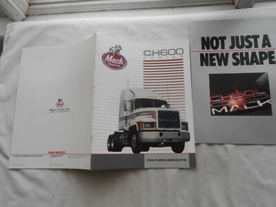 1988 MACK TRUCKS CH600 SERIES SALES BROCHURE + EXTRA | eBay