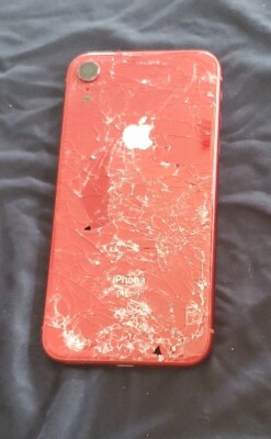 Apple iPhone XR Back Housing Red *Cracked | eBay