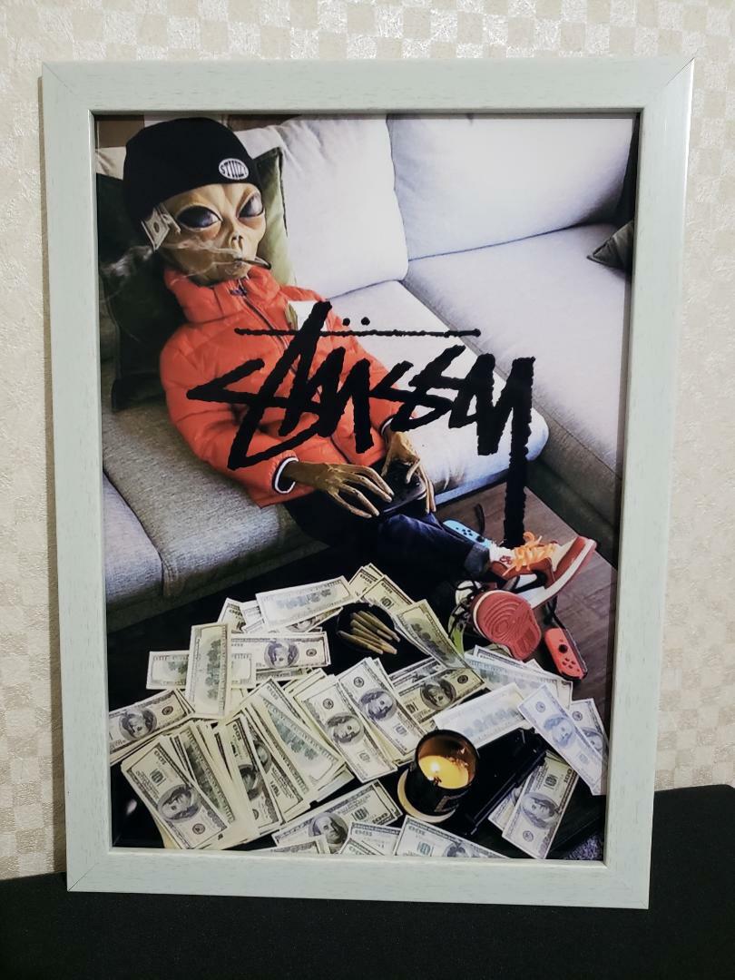 NEW】Stussy Advertising Poster with Picture frame, Tracking, Free