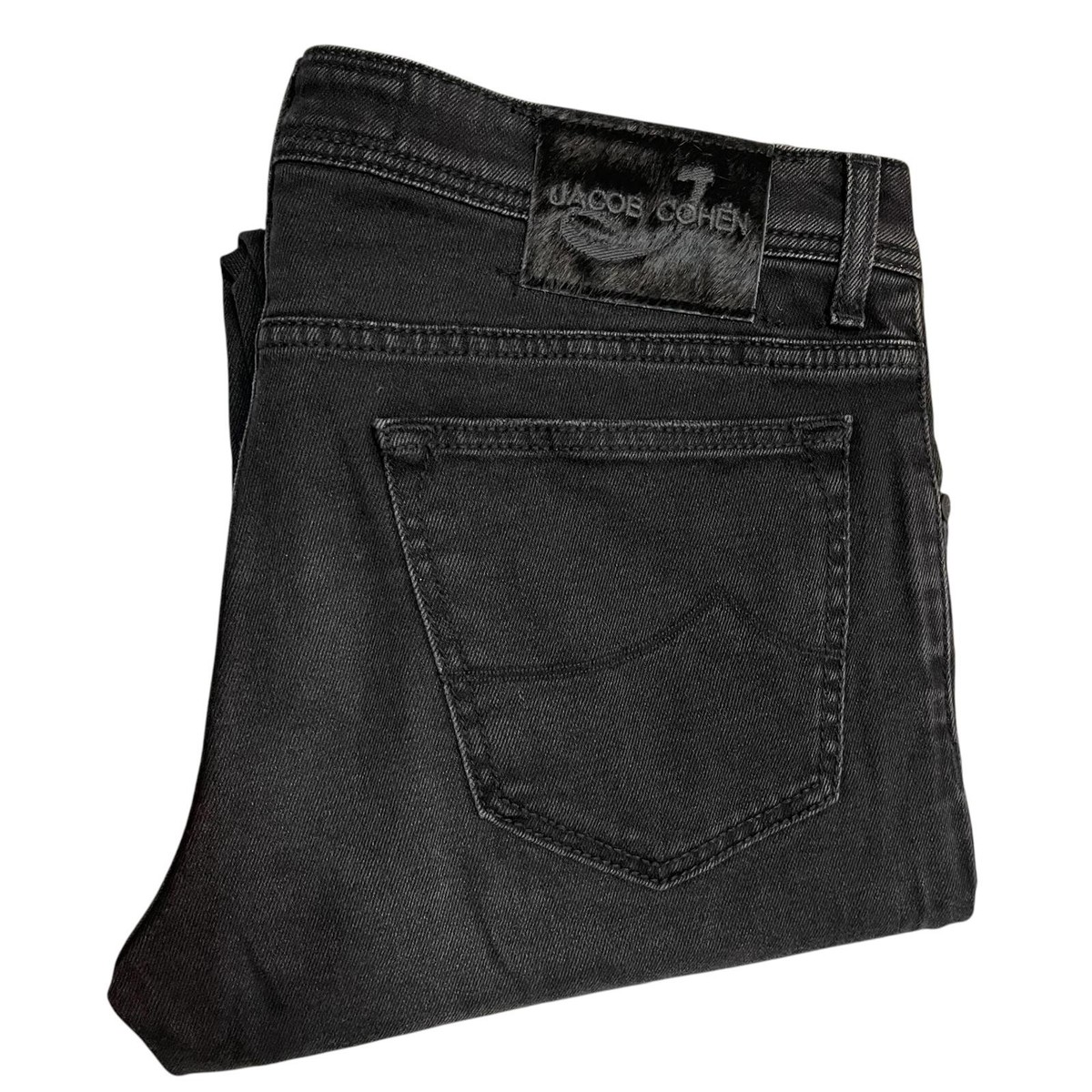 Jacob Cohen J622 Comfort Slim Handmade Denim Jeans Deep Gray Size