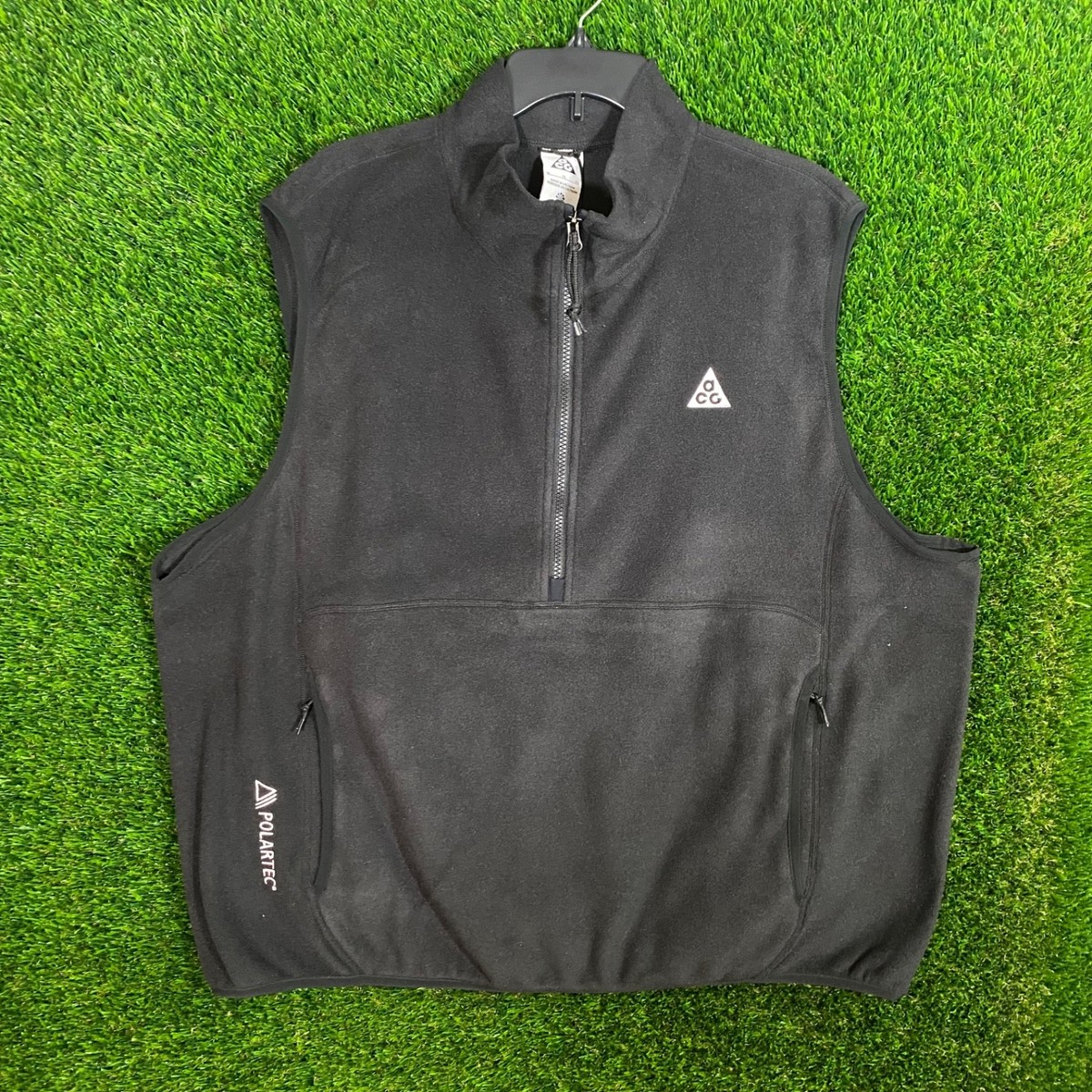 Nike Men's XL ACG Polartec 1/2 Zip Vest Wolf Tree MSRP $100 NWT