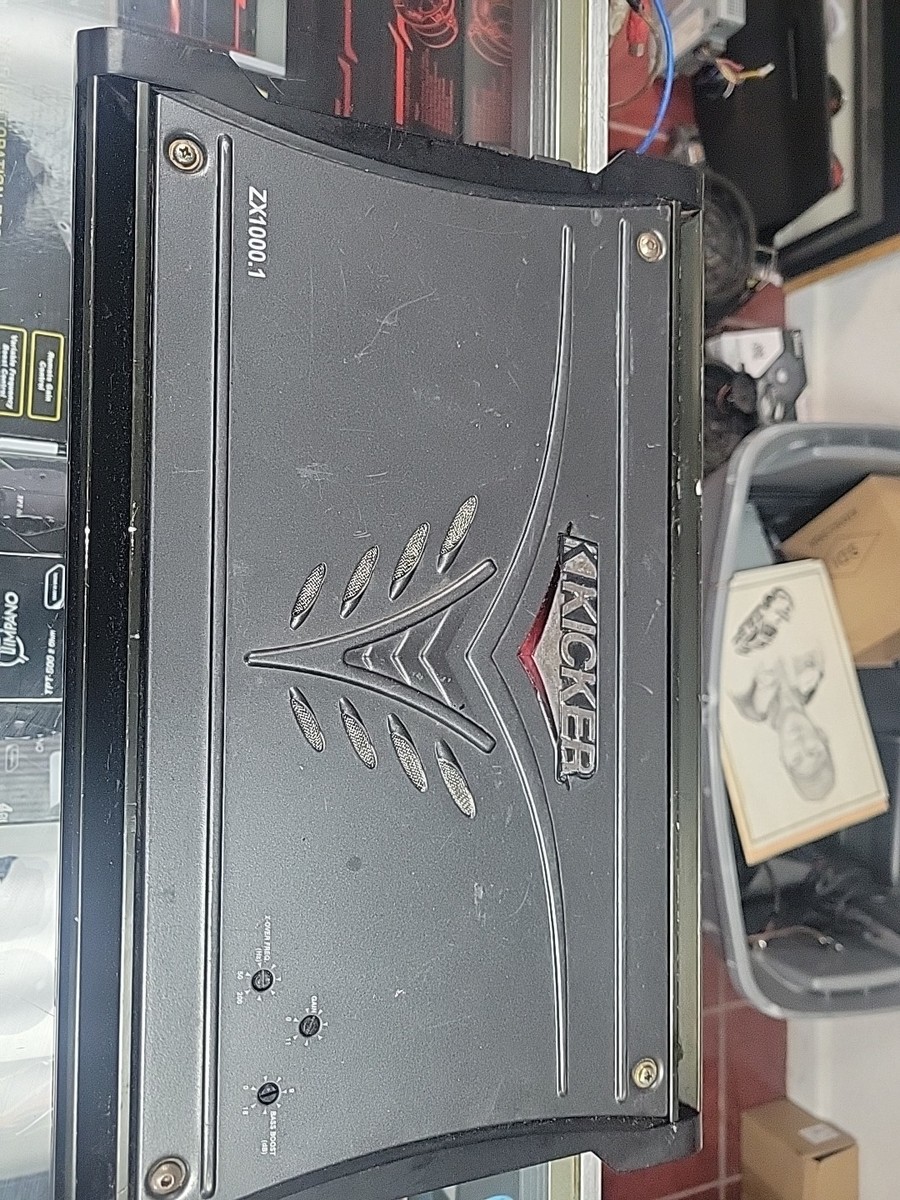 Kicker Zx1000.1 1-Channel Car Amp Old School Tested Works Audio