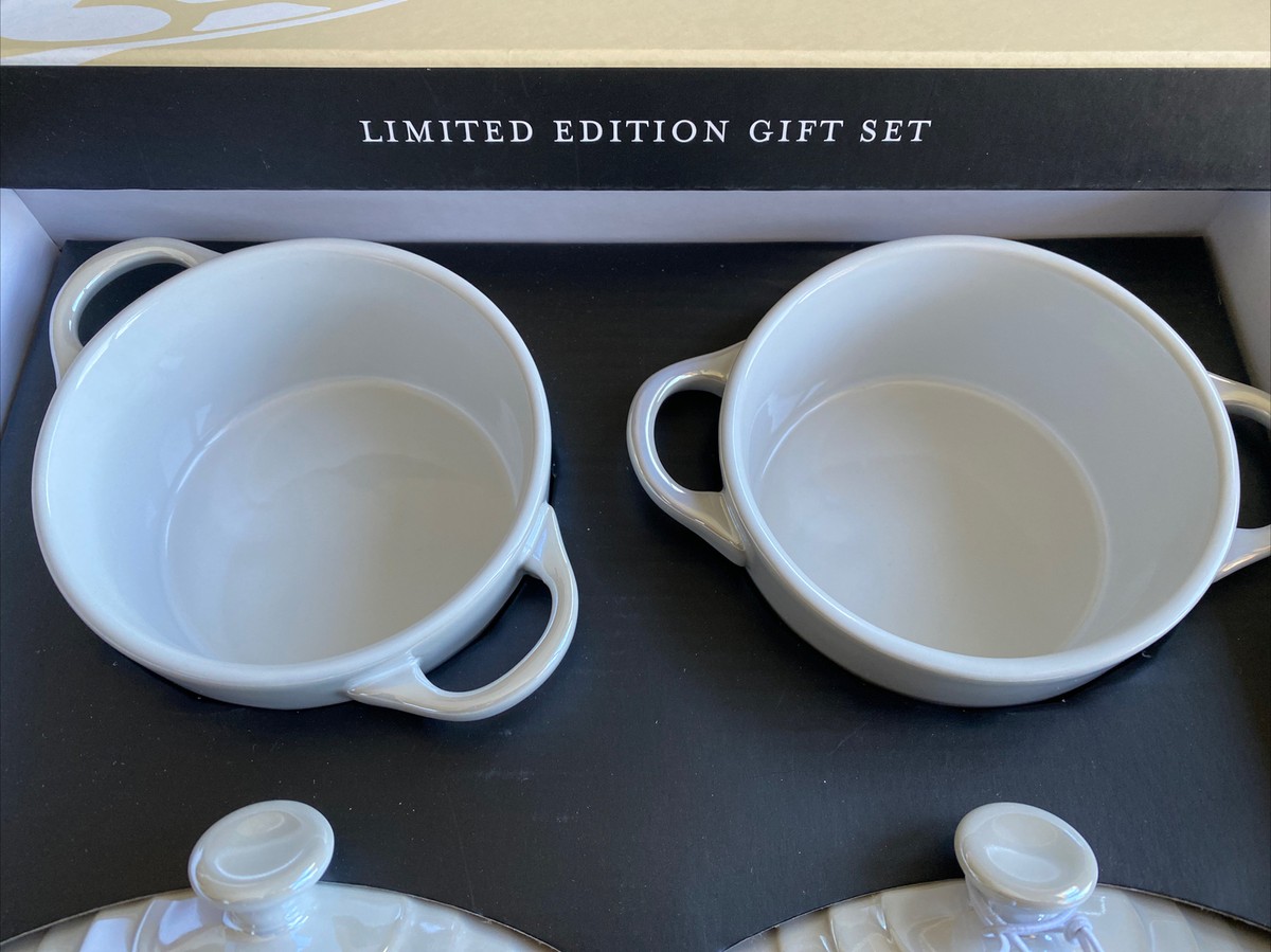 Le Creuset Ltd Edition Pearl Essence Off White Mini Round Cocotte