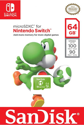 SanDisk 64 GB Micro SD XC Memory Card for Nintendo Switch / Lite