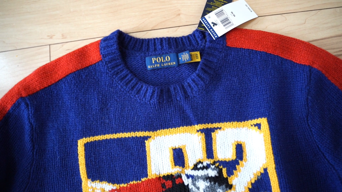 Men's Polo Ralph Lauren Wool Blend Knit Graphic 92 Ski Sweater New
