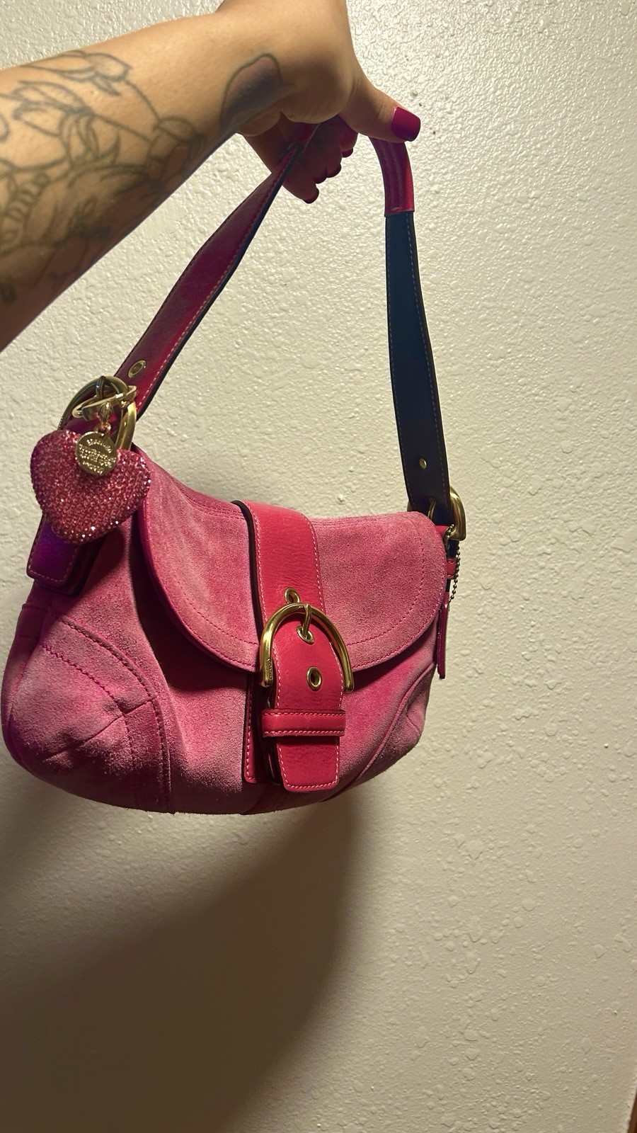 Coach Vintage Pink Suede Soho Hobo Shoulder Bag #5675 - Gem