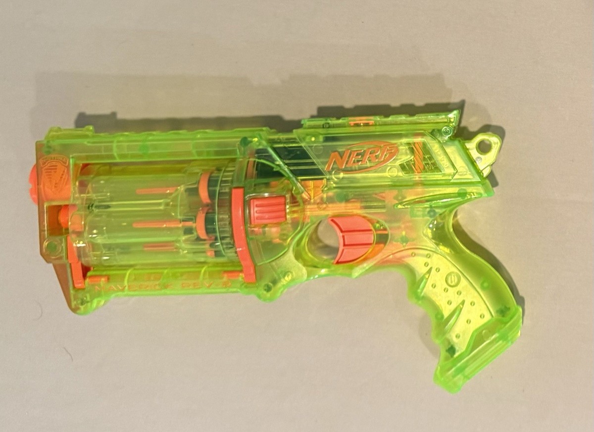 Nerf N-Strike Maverick REV-6 Clear Green Sonic Transparent