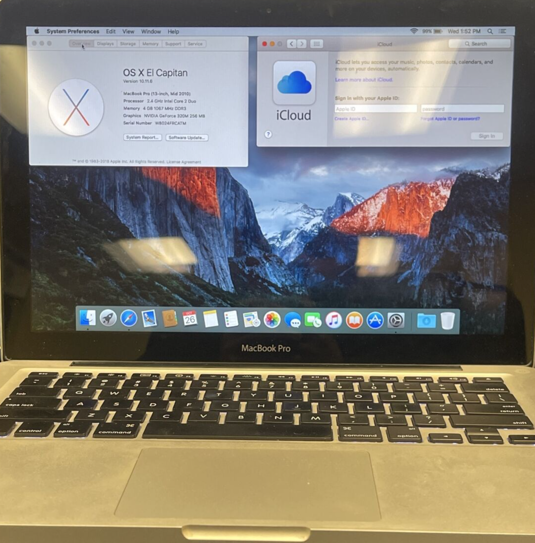 Apple MacBook Pro 13in 256gb SSD (Mid-2010) 4GB 2.4 GHz Intel Core