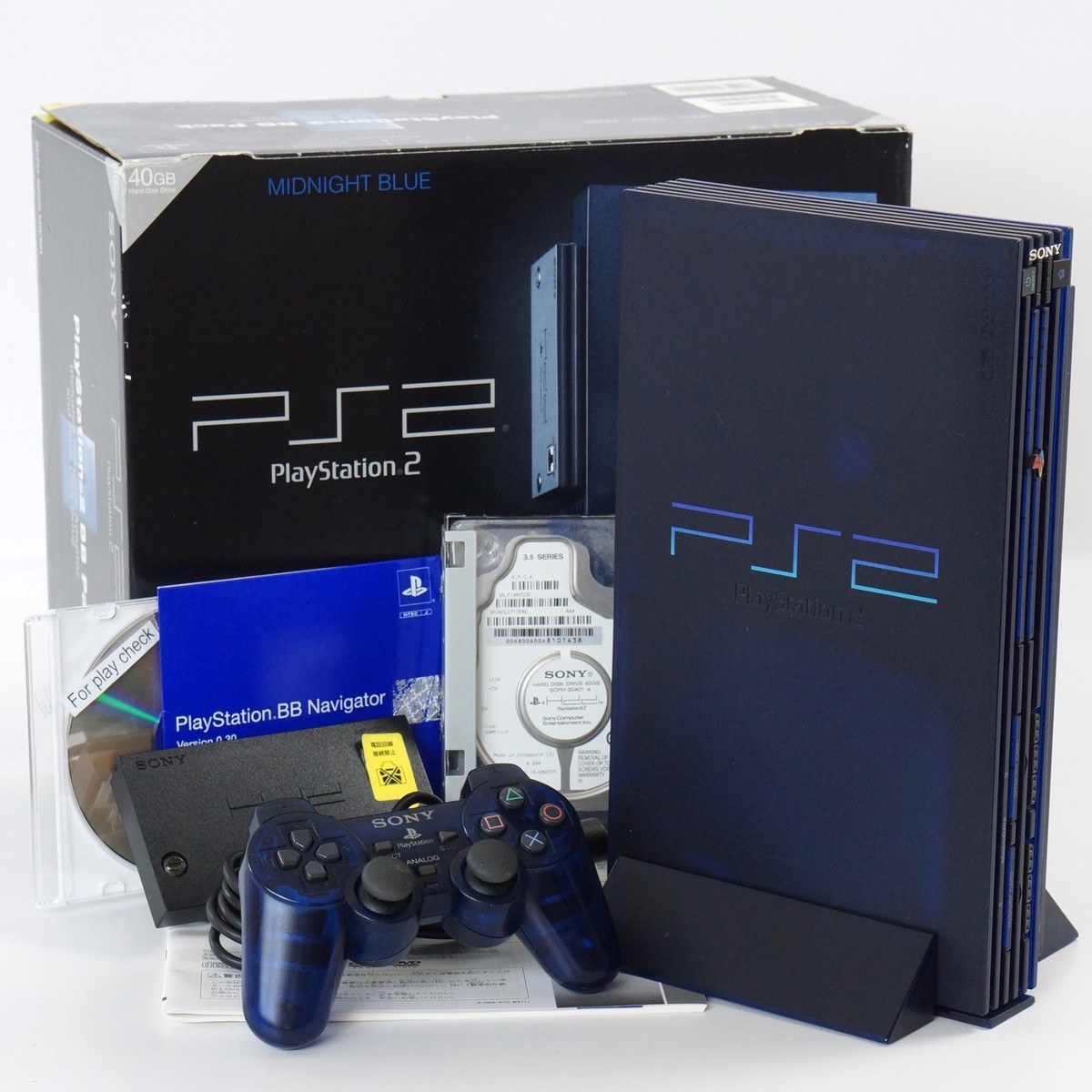 PS2 BB Console Midnight Blue SCPH-50000 MB/NH Tested System