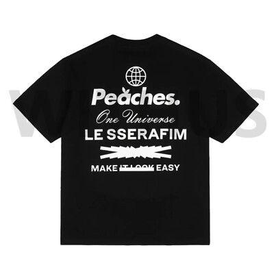 LE SSERAFIM x Peaches. Staple S/S T-Shirt Black - M,L,XL Size_ | eBay