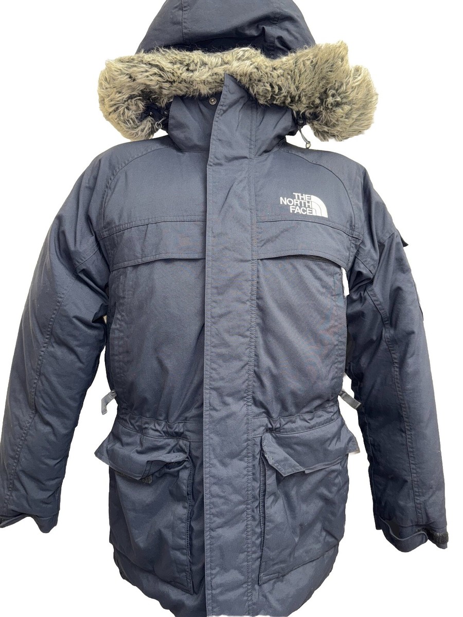 THE NORTH FACE HYVENT GOOSE DOWN Dark GREY FUR PARKA MEN'S SIZE