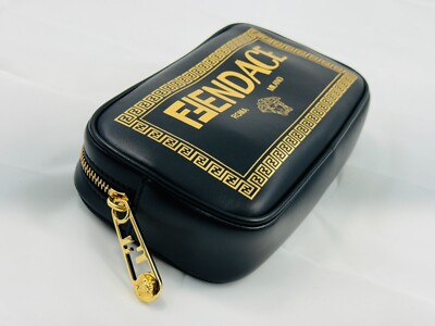 FENDI x Versace Fendace Black and Gold Shoulder Bag | eBay