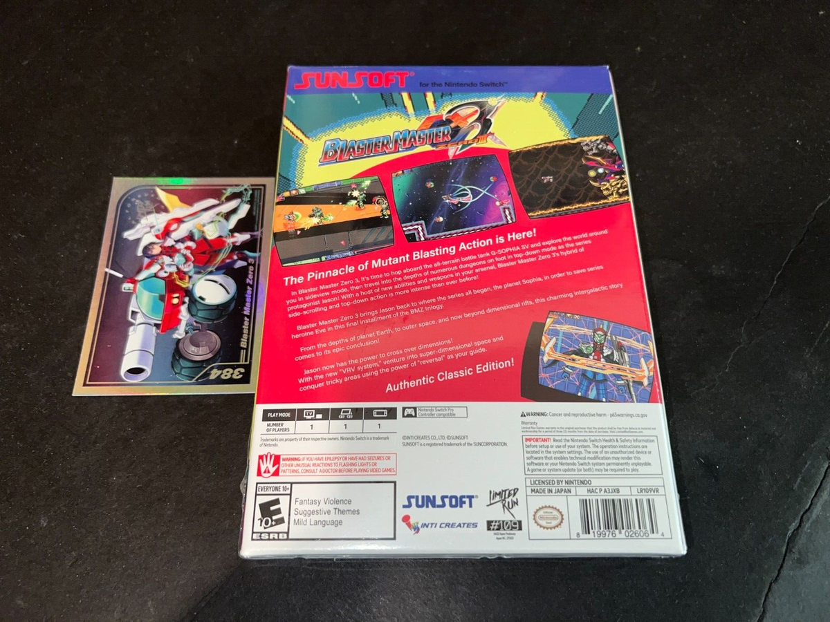 BLASTER MASTER ZERO 3 CLASSIC EDITION Nintendo Switch 3 | eBay