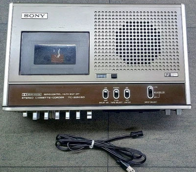 Sony TC-2850SD Vintage Portable Stereo Cassette Recorder Player
