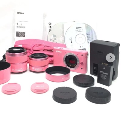 Nikon 1 J1 Digital Camera 10-30mm / 30-110mm Lens Kit Pink | eBay