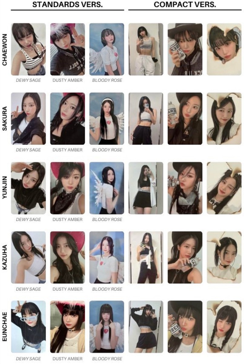 LE SSERAFIM LESSERAFIM UNFORGIVEN OFFICIAL PHOTO CARD STANDARD