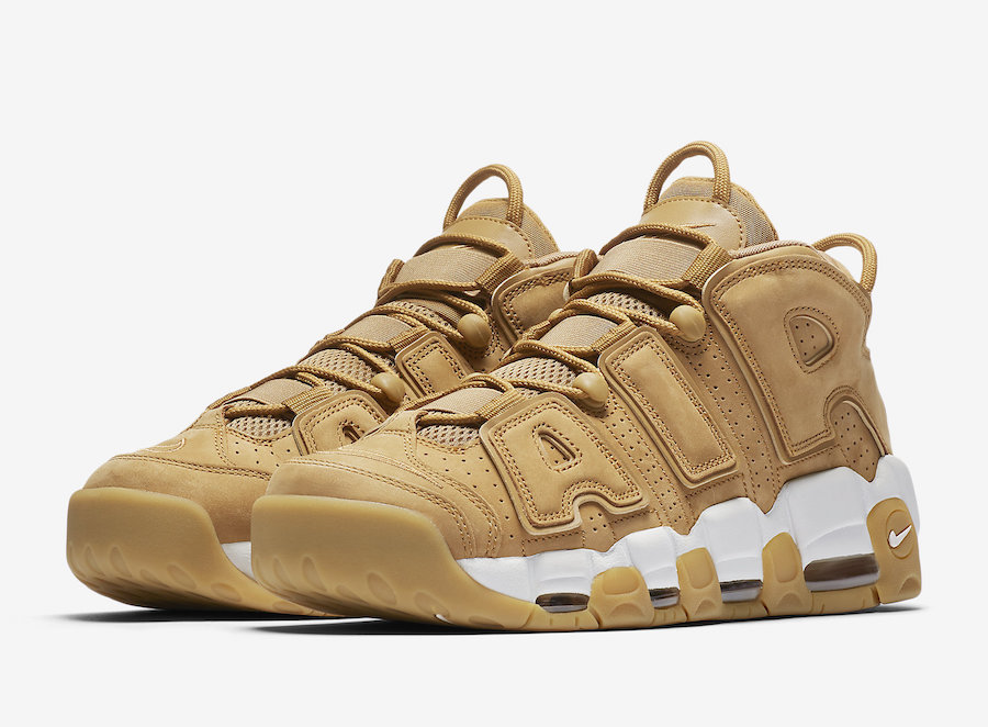 Nike MEN'S Air More Uptempo '96 Premium WHEAT FLAX SIZE 11.5 BRAND