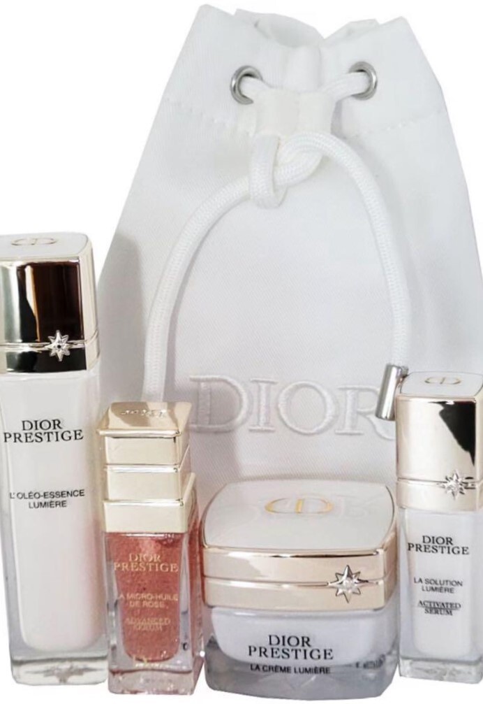 Dior Prestige Skincare set 5 Pc. Gift W/Twill Drawstring Pouch La