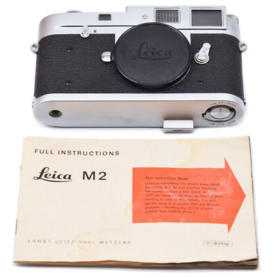 Mint- Leica M2 35mm Rangefinder Film Camera Silver Body w/Original
