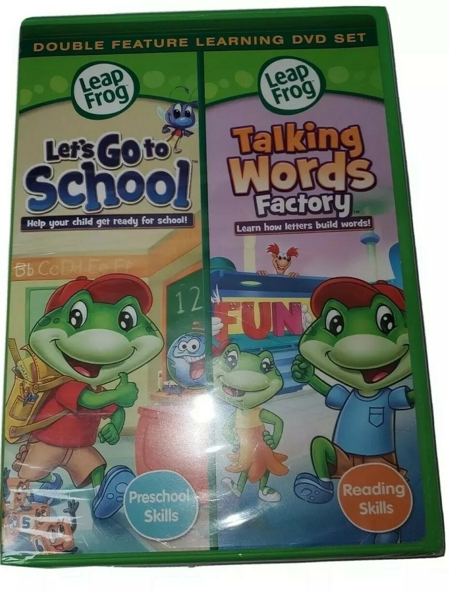 Leapfrog Sealed DVD DOUBLE FEATURE Lets Go to School +Talking