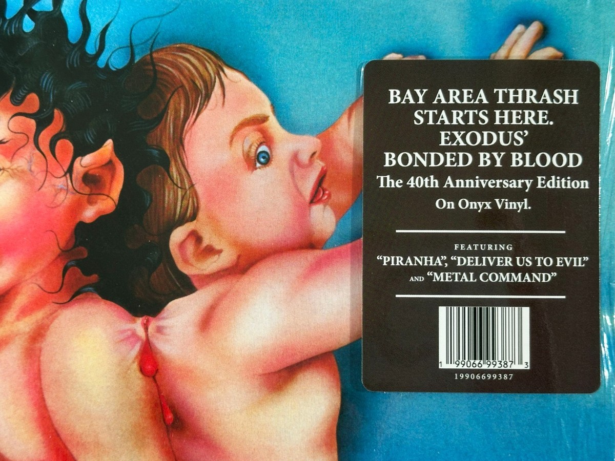 EXODUS Bonded By Blood LP 40th Anniversary Edition Onyx Vinyl +