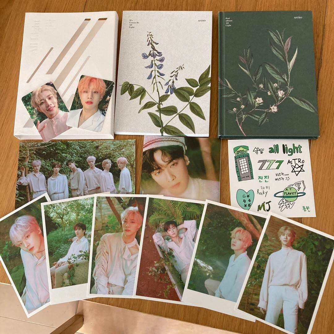 ASTRO All light White Version album CD trading photo post card