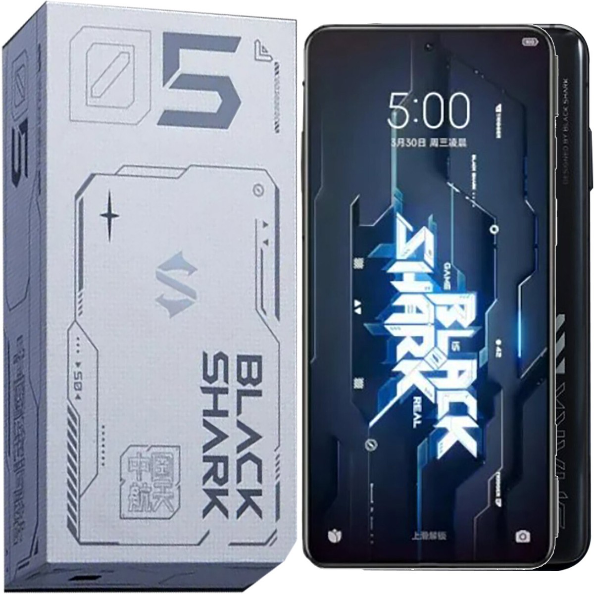 NEW Black Shark 5 5G Mirror Black 256GB + 12GB Dual-SIM Factory