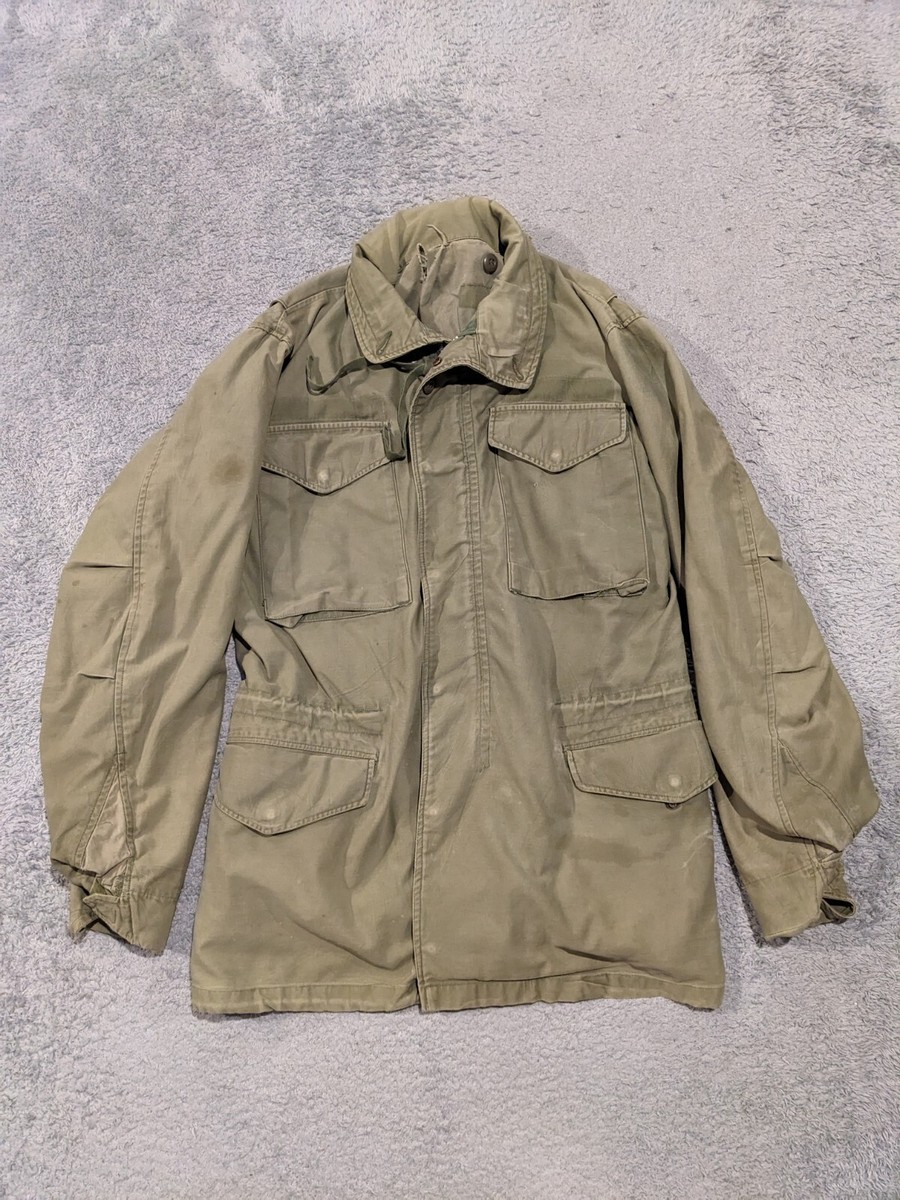 US Army Jacket Mens Small M65 OG-107 Field Coat 60s Scovill Conmar