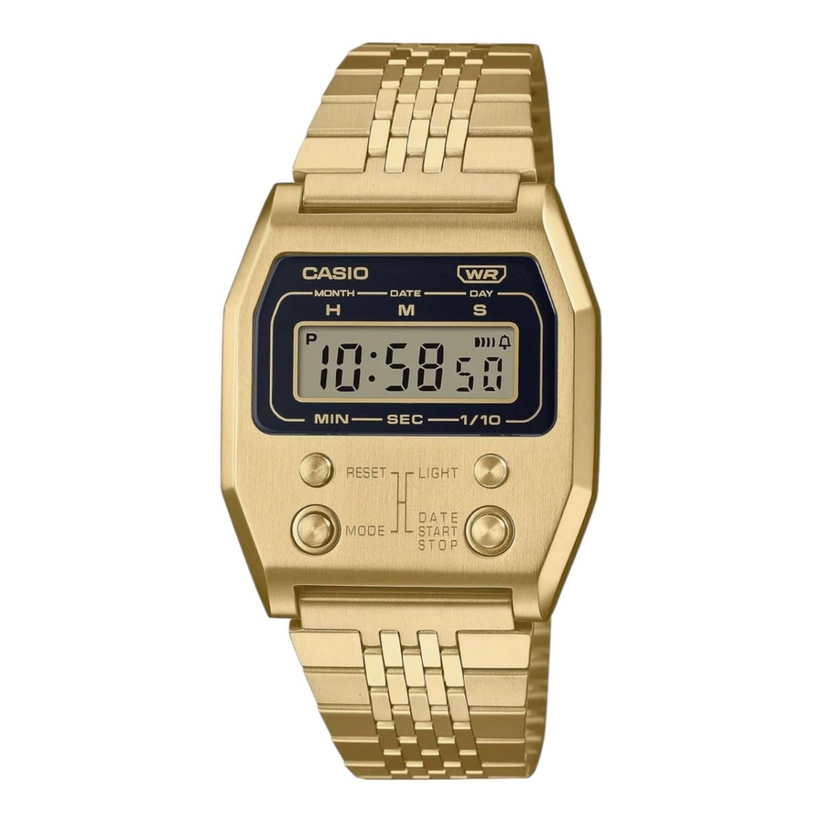 Casio A1100G-5 Vintage Series Unisex Digital Gold Watch, 40x35mm
