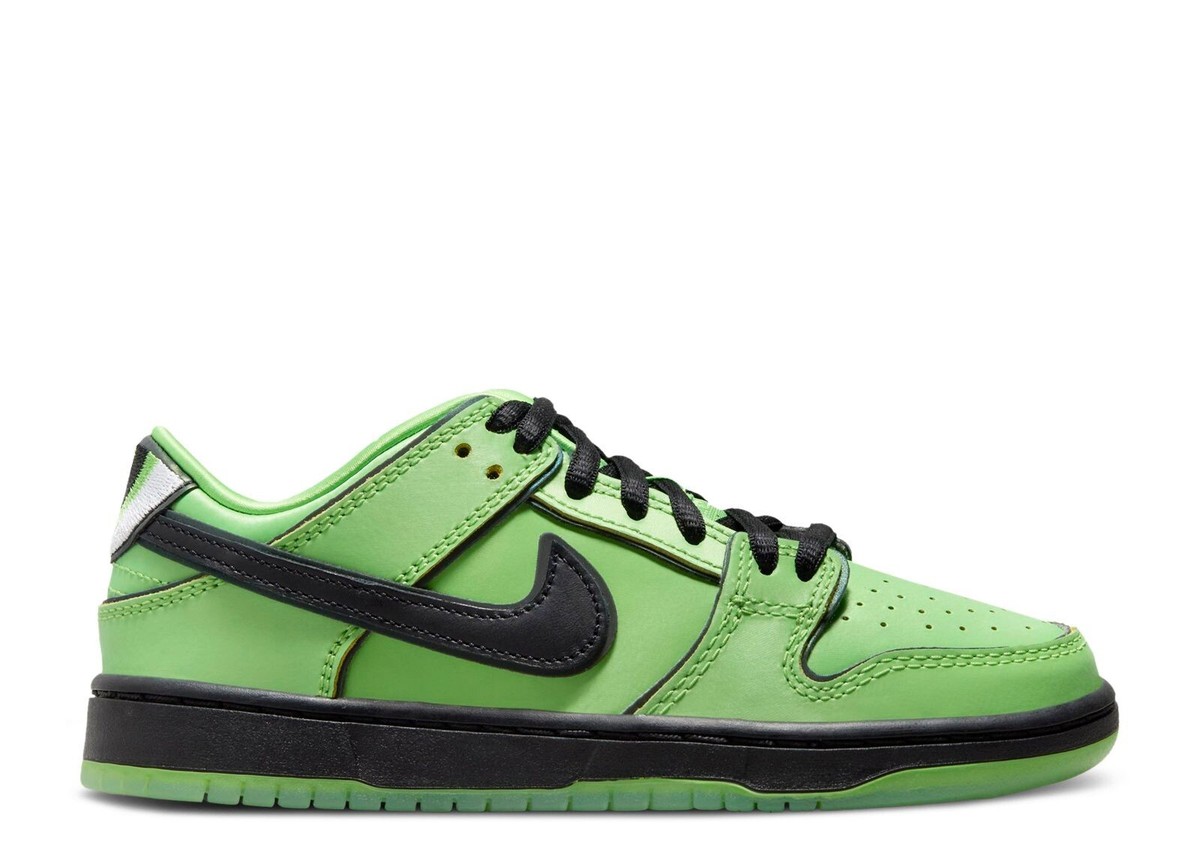 Nike Dunk Low SB x Powerpuff Girls (PS) Kids Buttercup Green