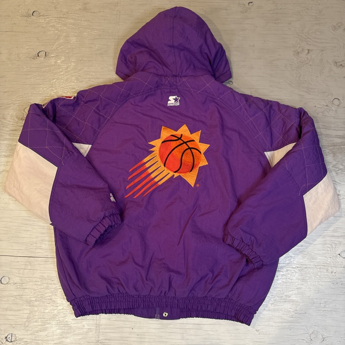 Vintage 90s NBA Starter Phoenix Suns Full Zip Hooded Basketball