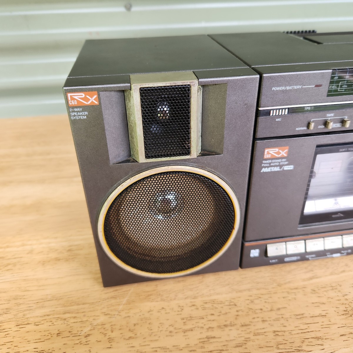 National RX - C60 Cassette Radio STEREO Vintage Black 80s BoomBox