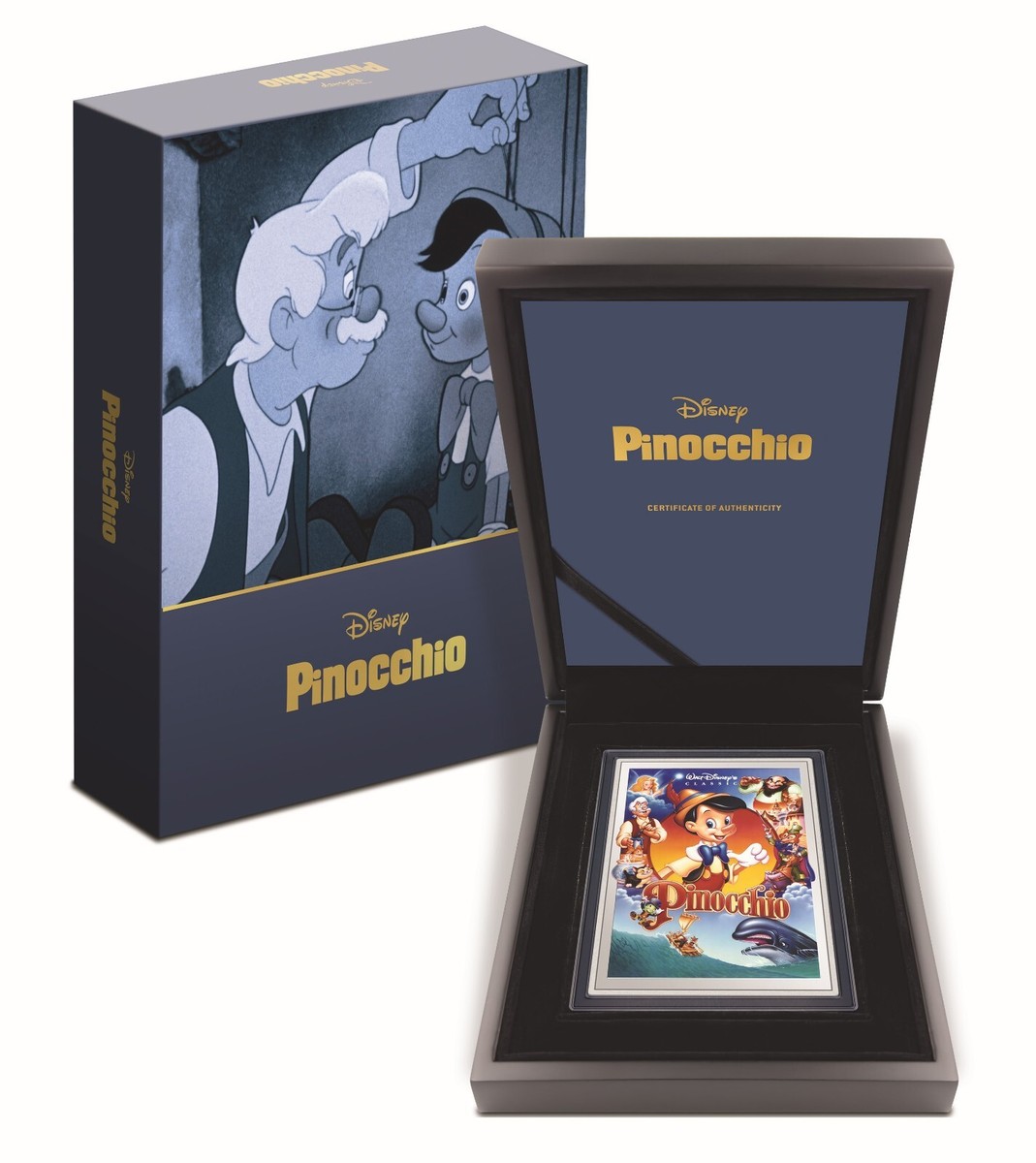 2024 Niue Disney Pinocchio 5oz Silver Colorized Proof Poster Coin