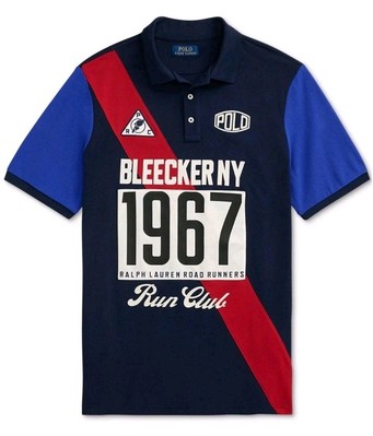 Polo Ralph Lauren Navy Blue Classic Fit Graphic Bleecker NY Run