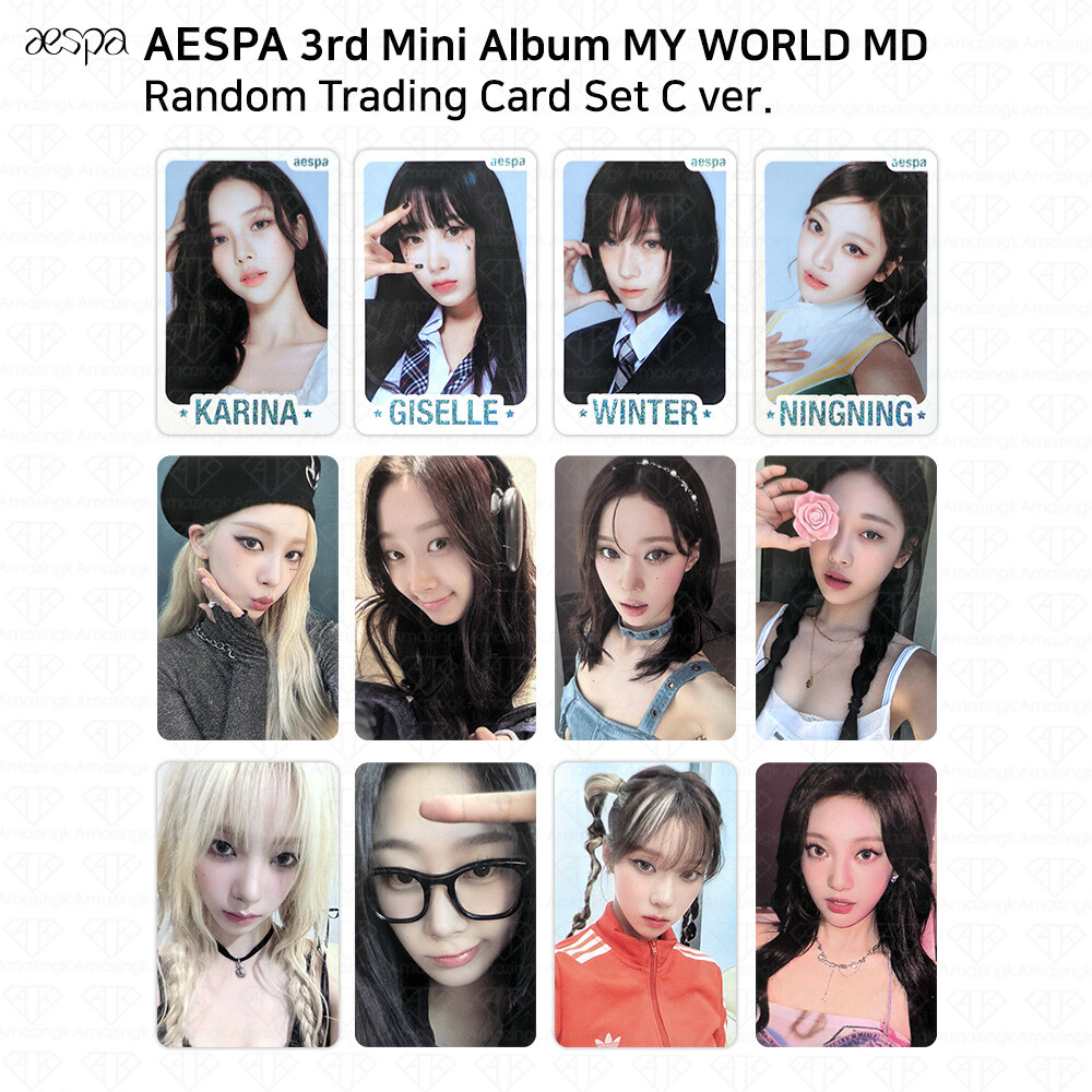 Aespa Official MD MY WORLD Random Trading Card Set C Ver Photocard