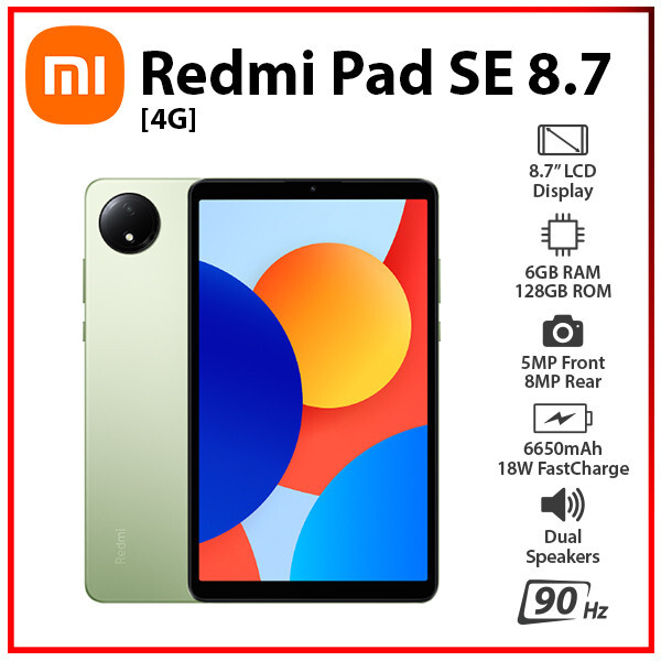 LTE) Xiaomi Redmi Pad SE 8.7 4G GREEN 6GB+128GB Octa Core Android