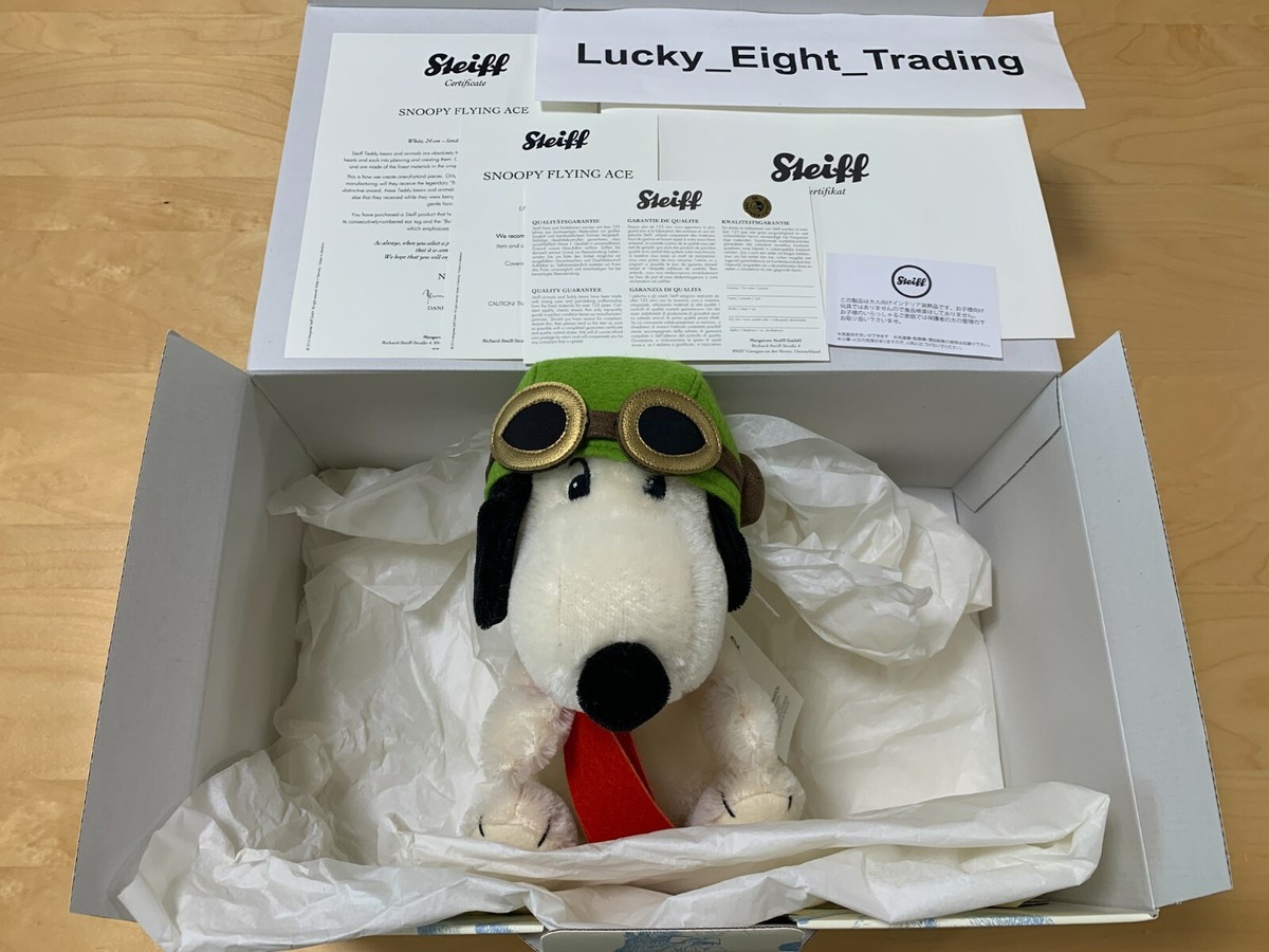 Steiff Snoopy Peanuts Flying Doll Ace 1500 Limited Teddy Bear
