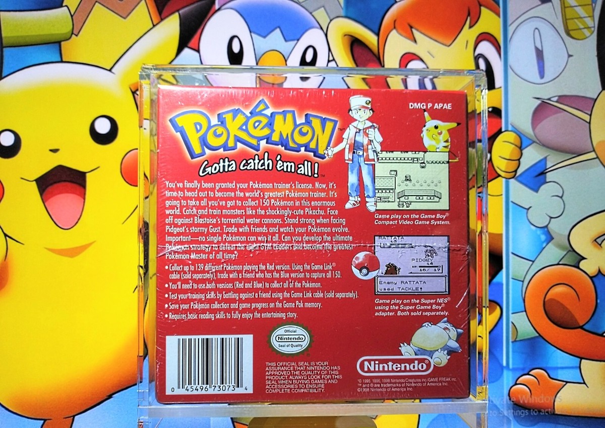 Pokemon Red Version Genuine Original Nintendo Gameboy 1998 Factory