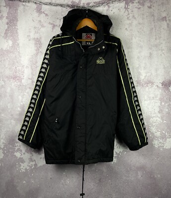 Vintage 90s Kappa Jacket Y2K Nylon Streetwear Long Sleeve Black