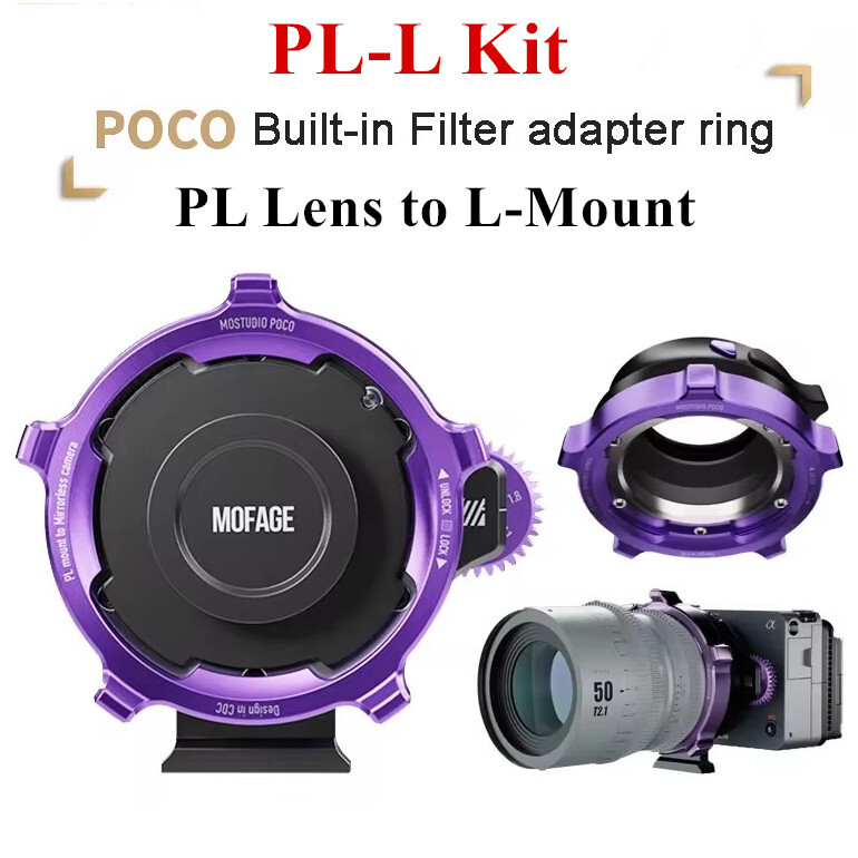 MOFAGE POCO PL-L Drop-In Filter Lens Adapter Kit For PL-Lens to L