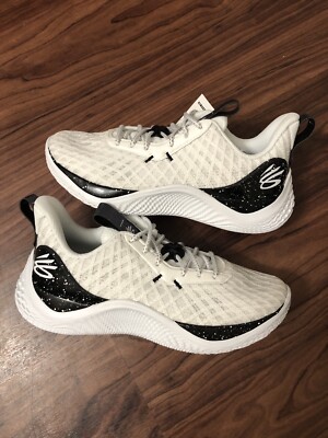 Under Armour Curry Flow 10 'Team Curry' White/Black Mens 9 US