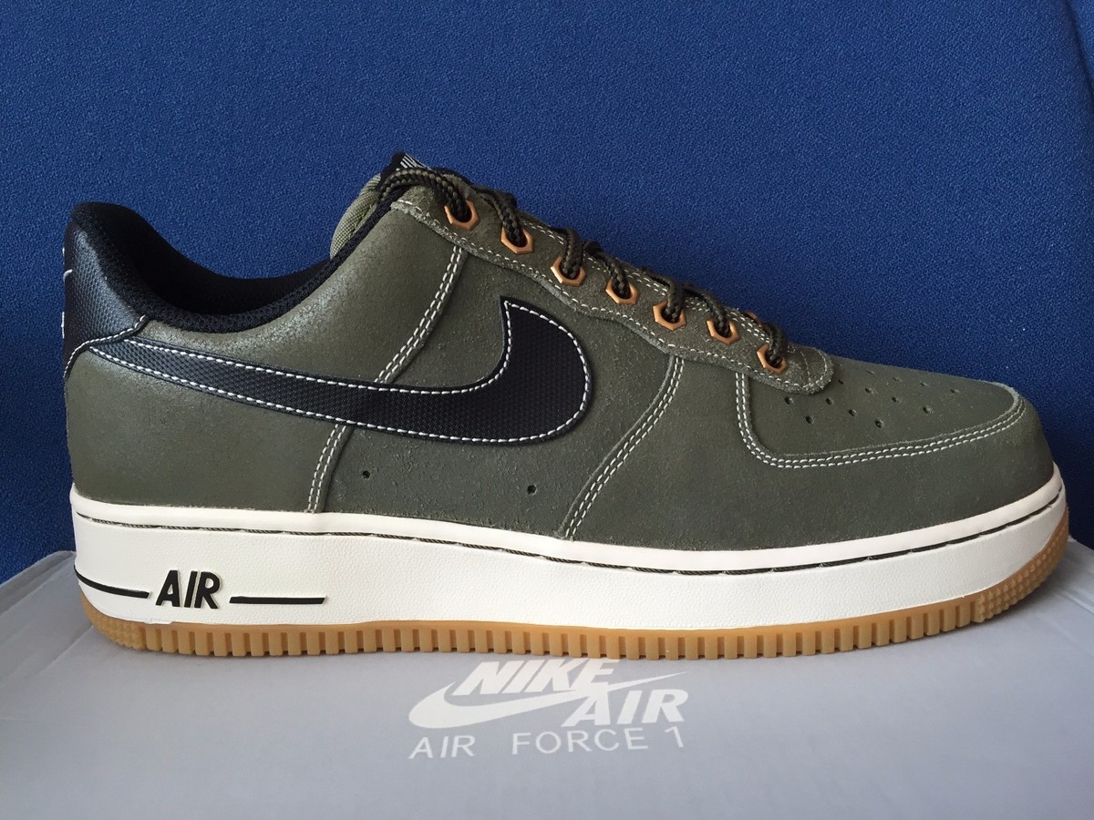 Nike Air Force 1 Low OLIVE sz 8 Black Gum Brown Foamposite One PRM