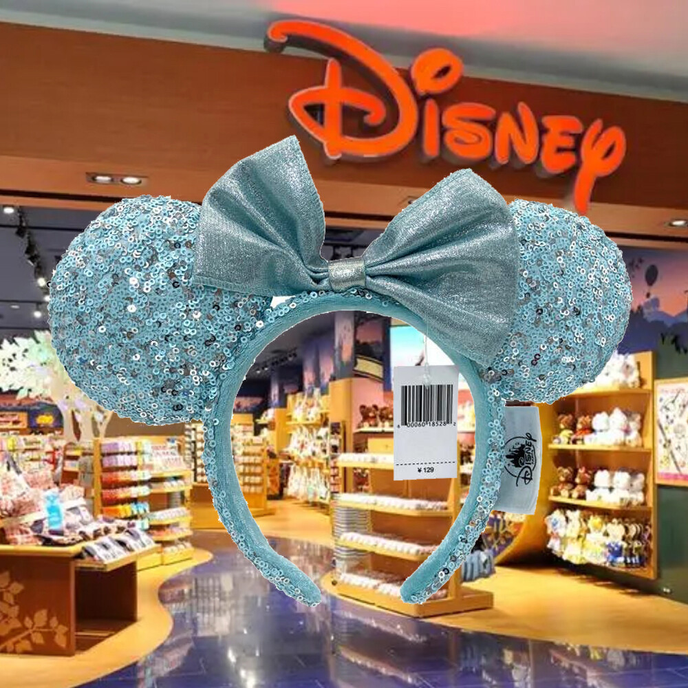 Minnie Ears Disney- Parks Frozen Arendelle Aqua Resort Sequin Blue